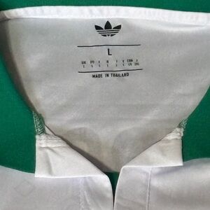 Adidas White Polo with Green Accents